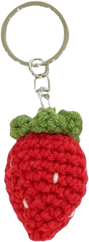 Keyhanger Rødt Hæklet Jordbær